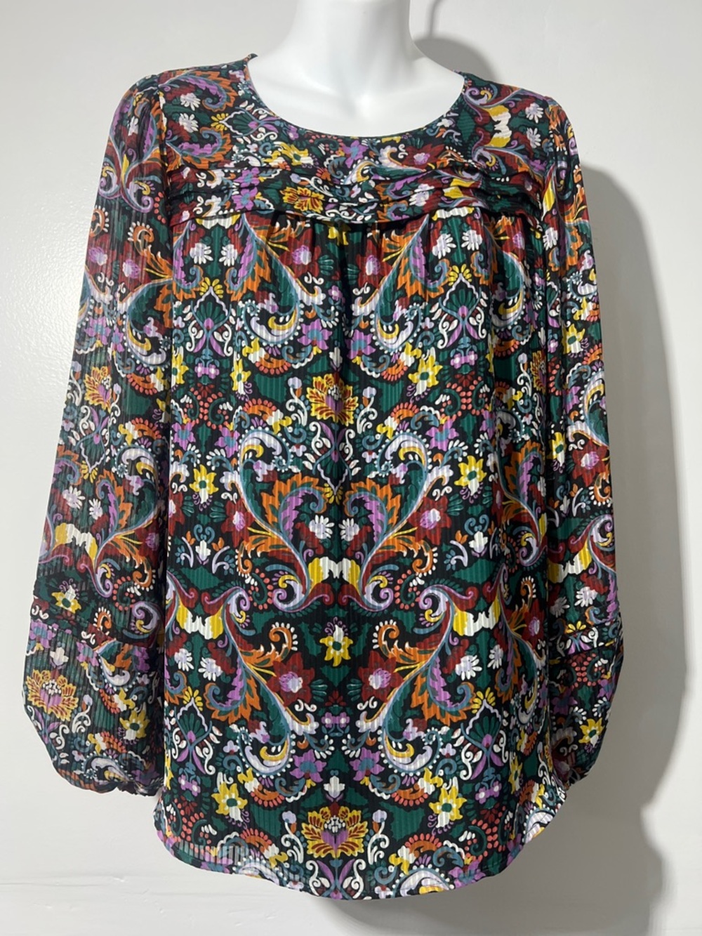 LOFT Floral Paisley Blouse